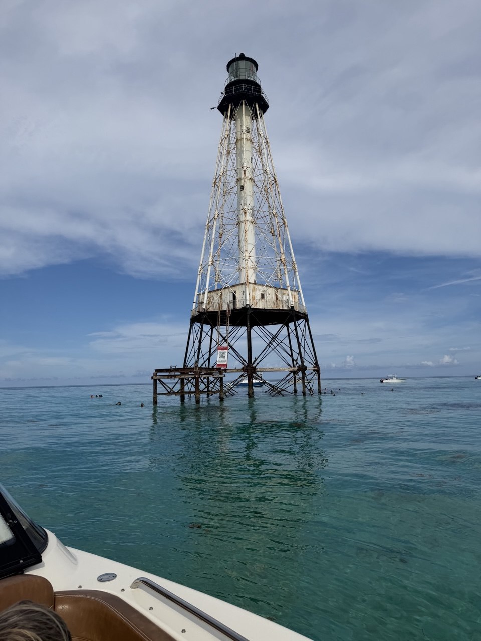 Alligator Reef Lighthouse view from a private charter in Islamorada