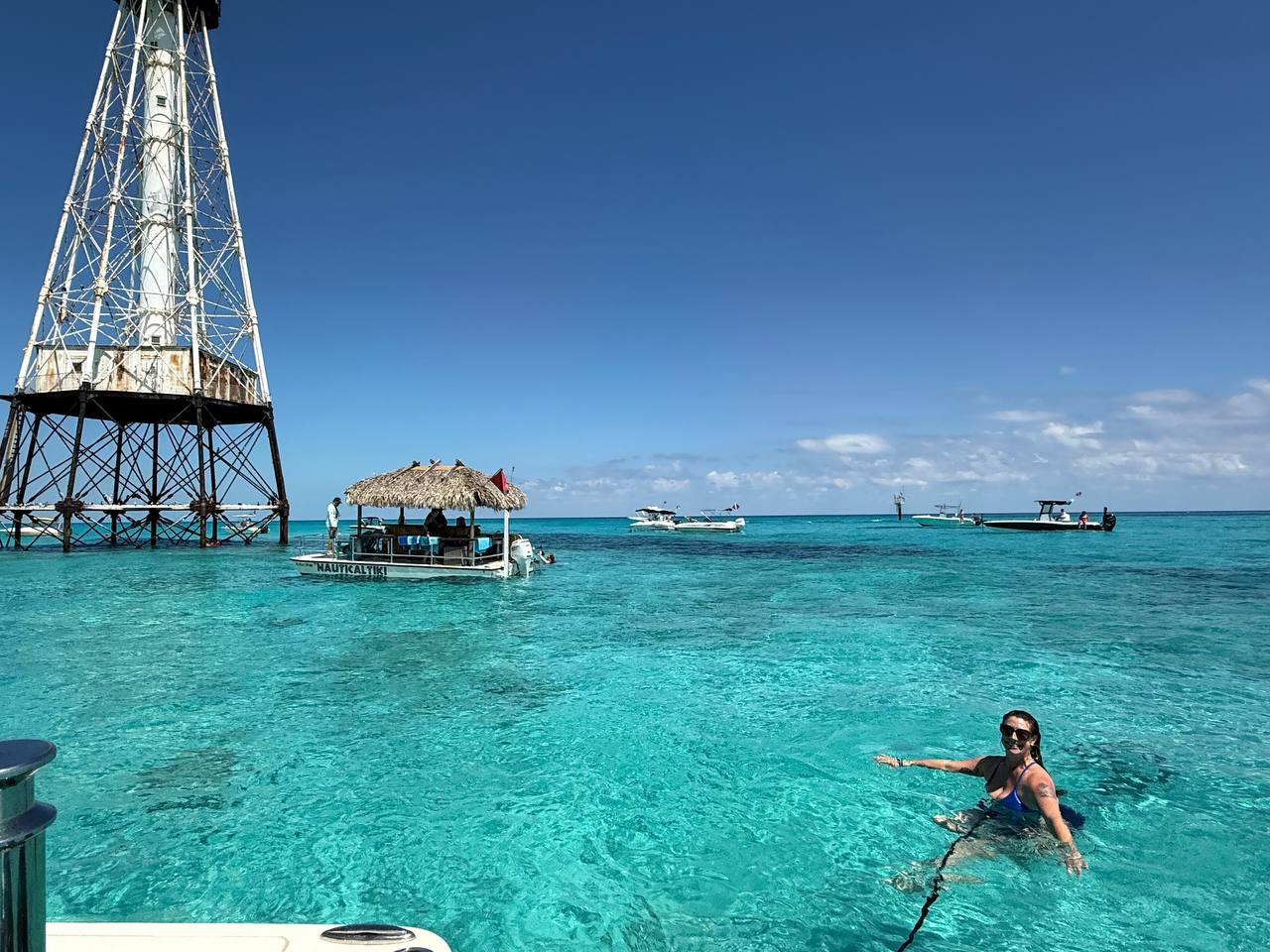 Swimming at the Alligator Reef Lighthouse in Islamorada